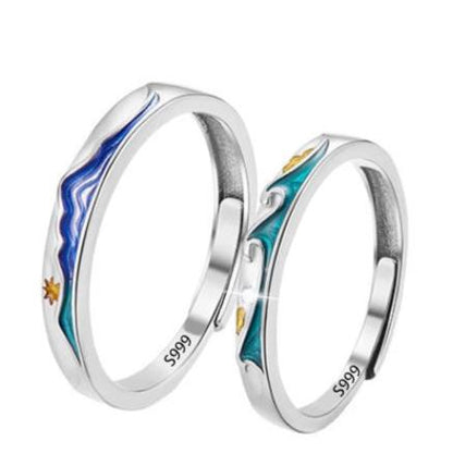 Mountain and Sea Love Ring