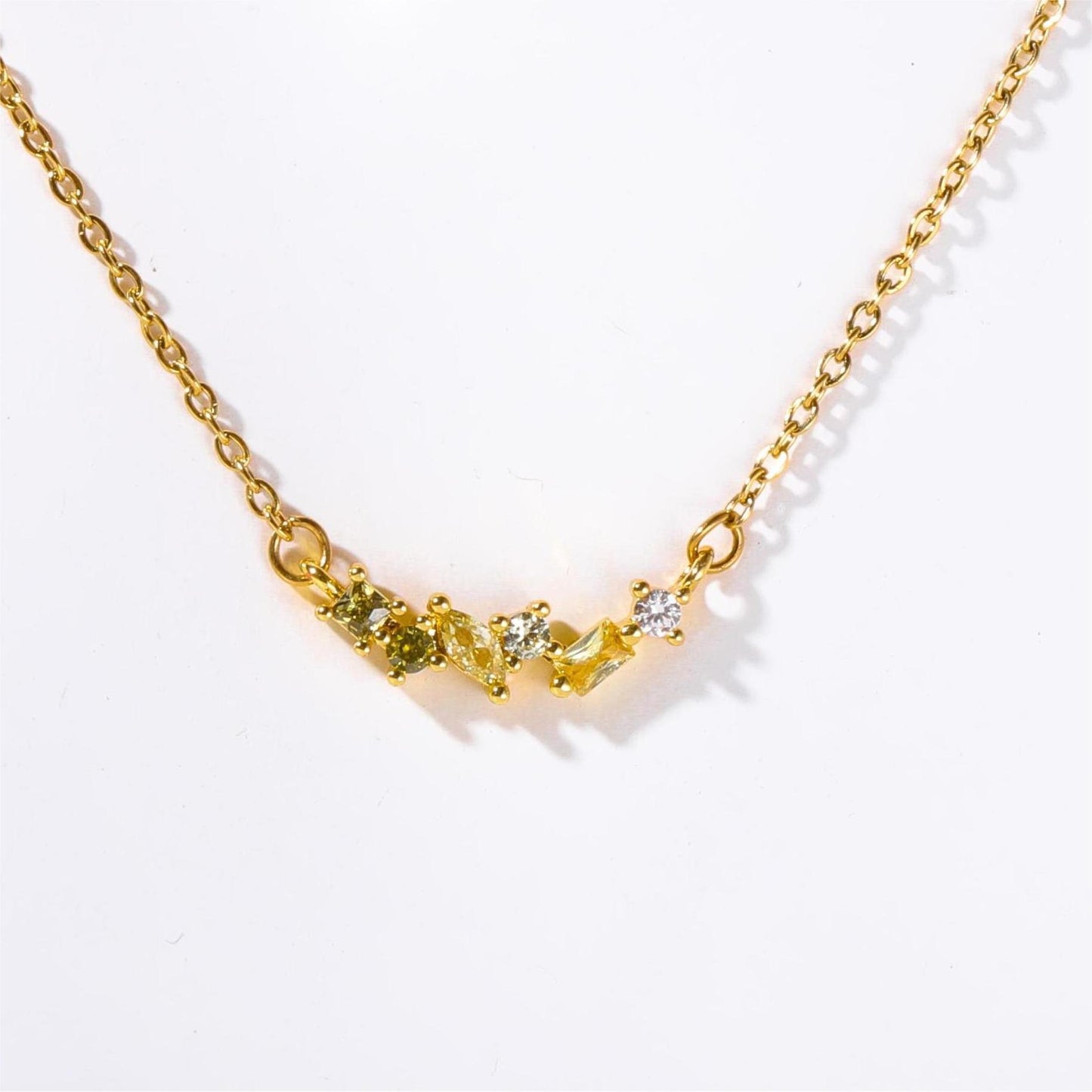 Ombre Stone Clavicle Necklace