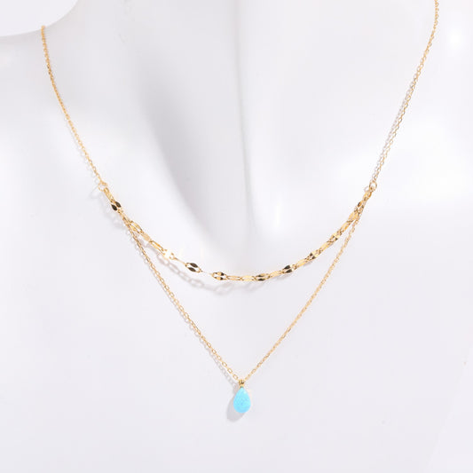 Blue Tears Double Necklace