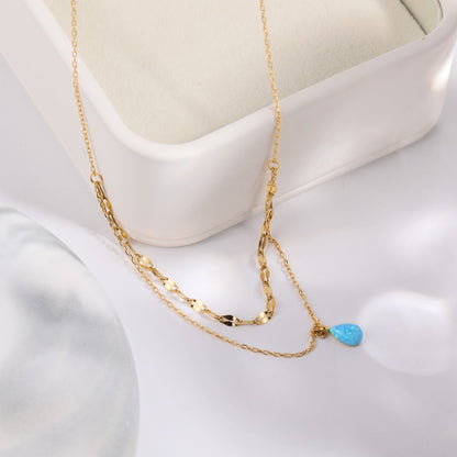 Blue Tears Double Necklace