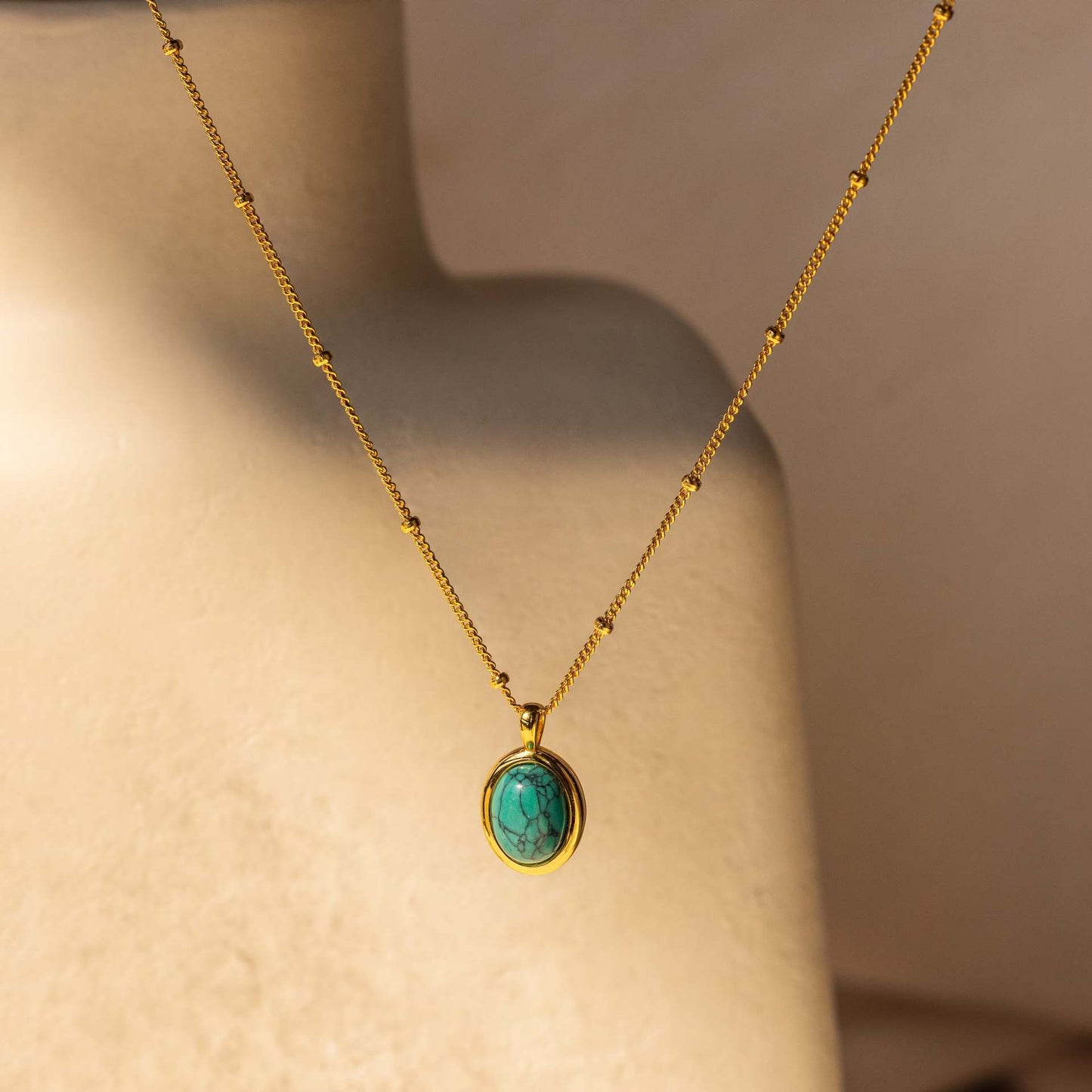 Natural Turquoise Pendant Necklace