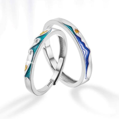 Mountain and Sea Love Ring