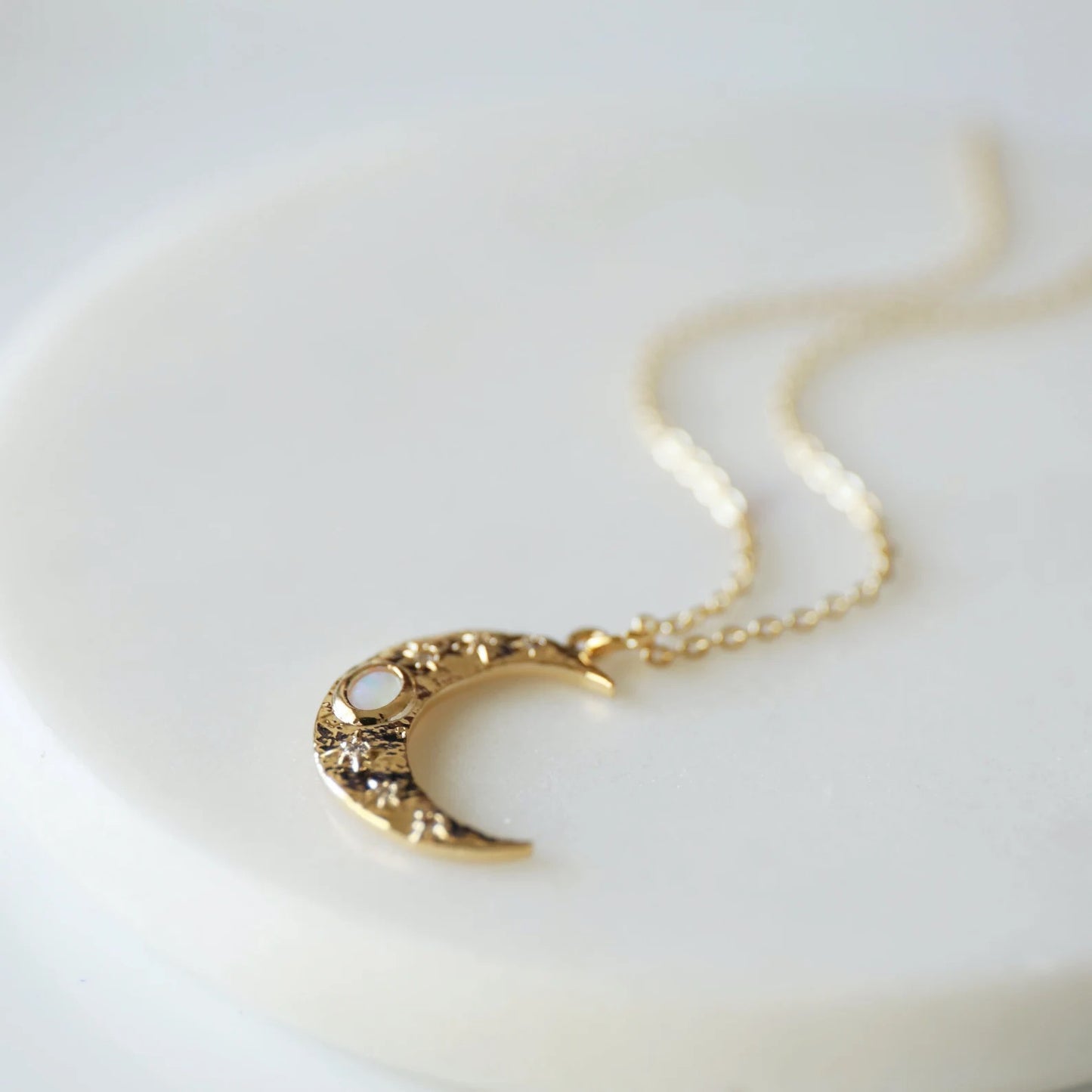 Brilliant Gold Moon Necklace