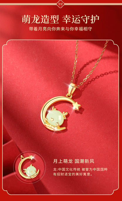 Lucky Golden Dragon Pendant