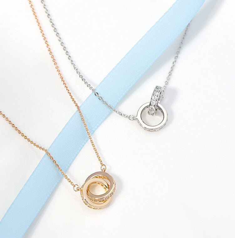 Double ring necklace