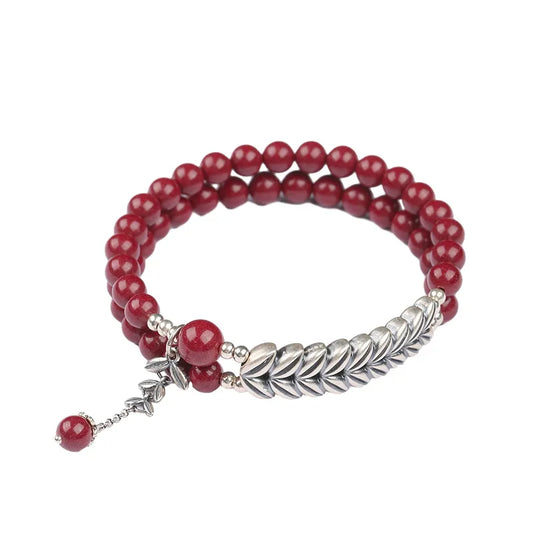 Vermilion Wheat Bracelet