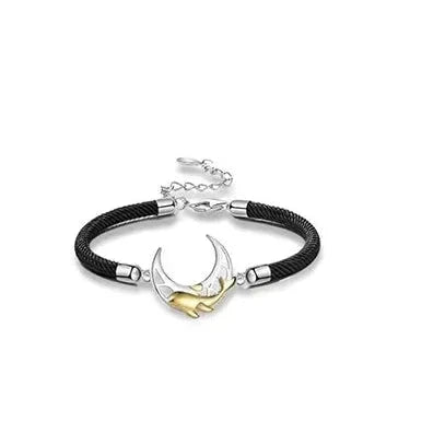 Couple Sun & Moon Silver Bracelet