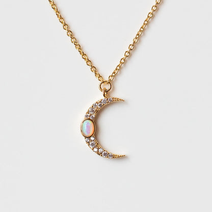 Brilliant Gold Moon Necklace