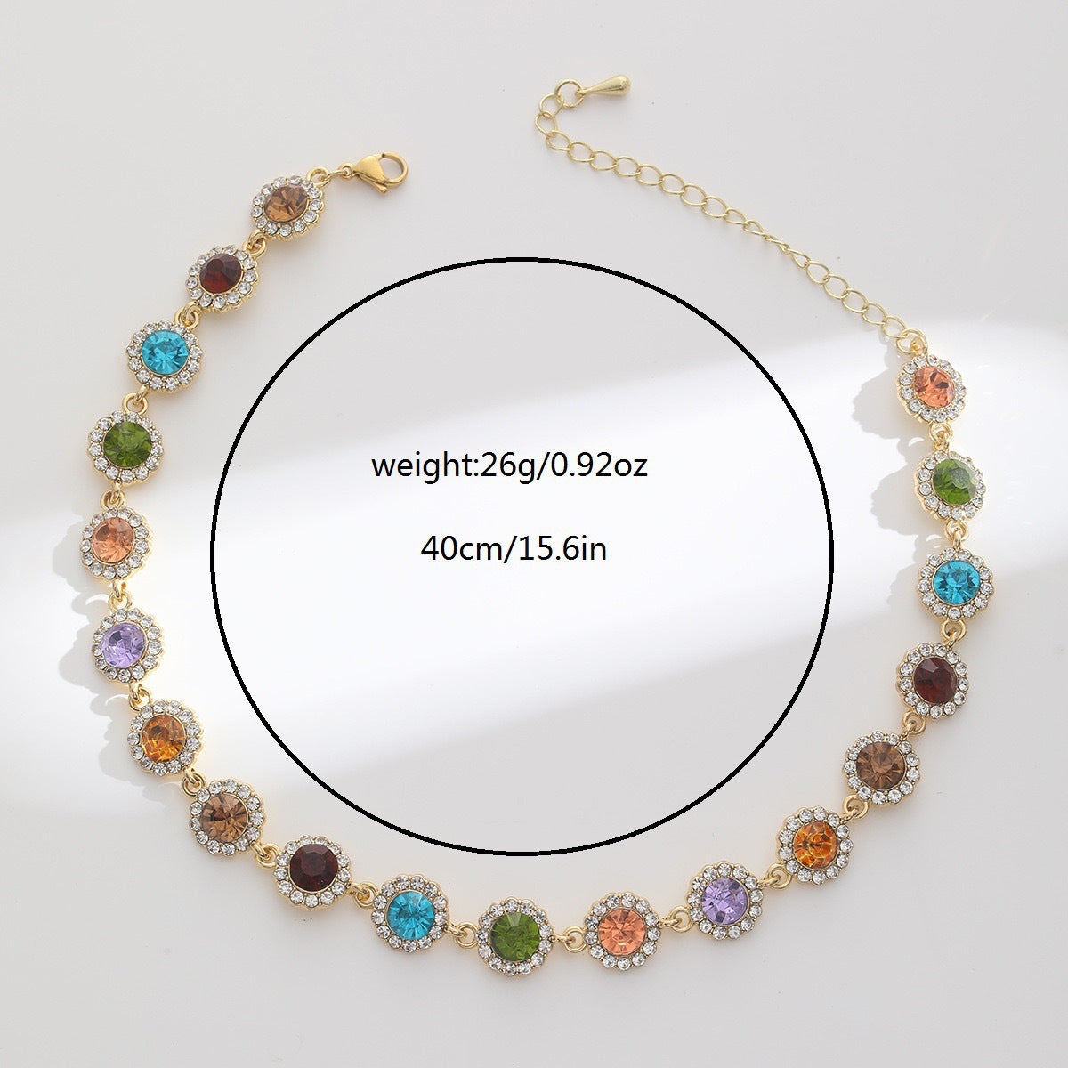 Colorful Gemstone Necklace (Bracelet)