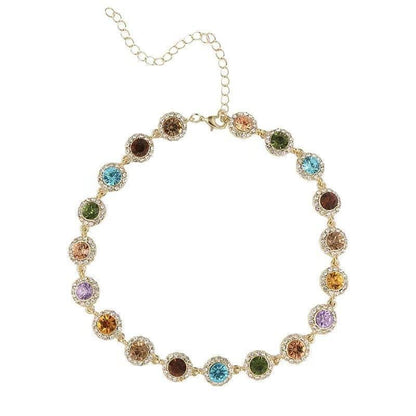 Colorful Gemstone Necklace (Bracelet)