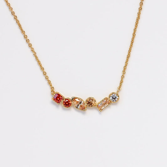 Ombre Stone Clavicle Necklace