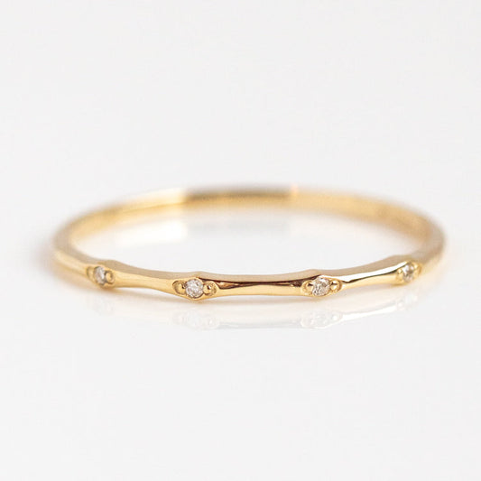 Bamboo Diamond Ring