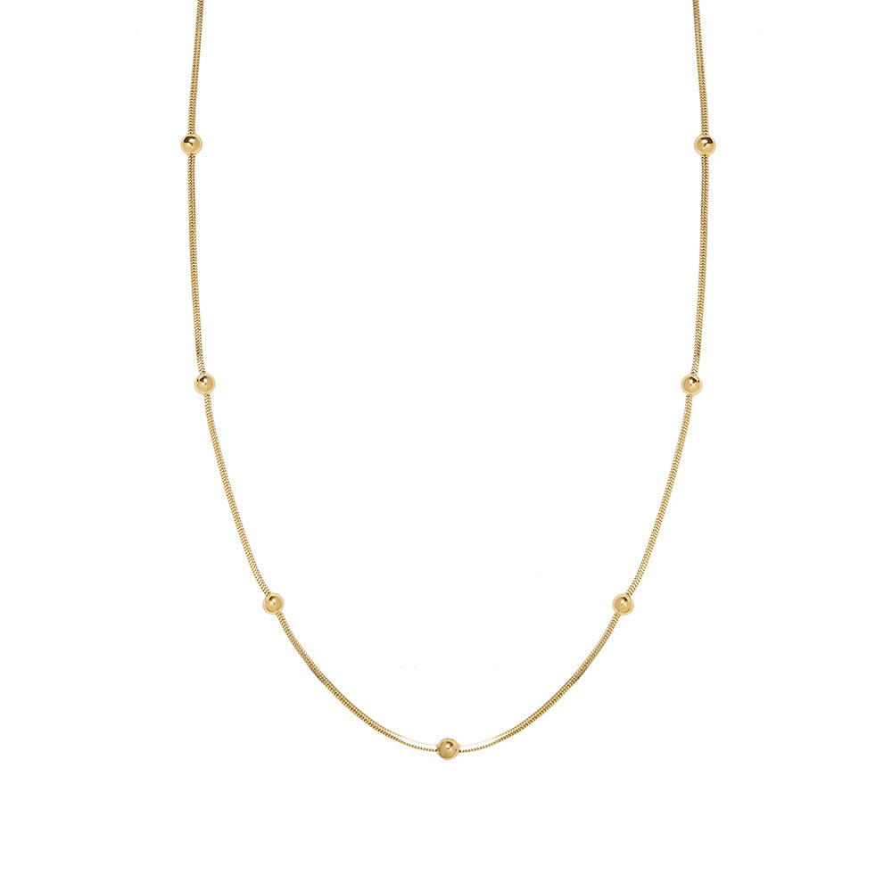 Delicate Pearl Chain Necklace