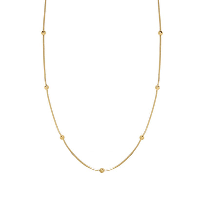 Delicate Pearl Chain Necklace