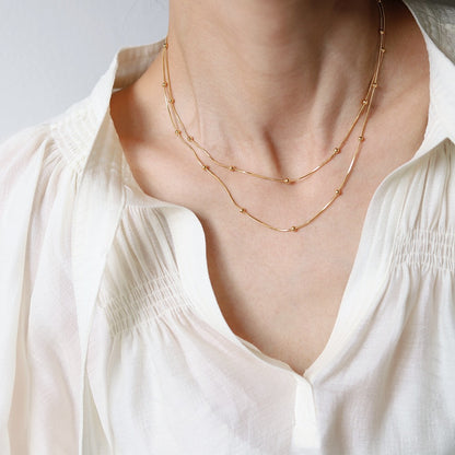 Delicate Pearl Chain Necklace