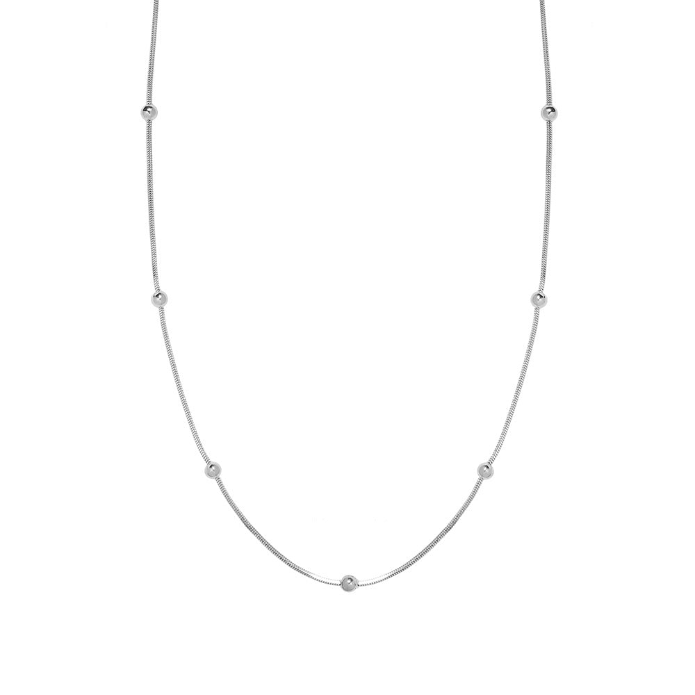 Delicate Pearl Chain Necklace