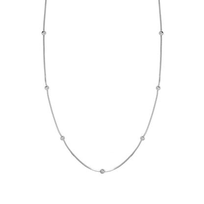 Delicate Pearl Chain Necklace