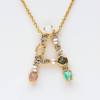 Opal Monogram Necklace