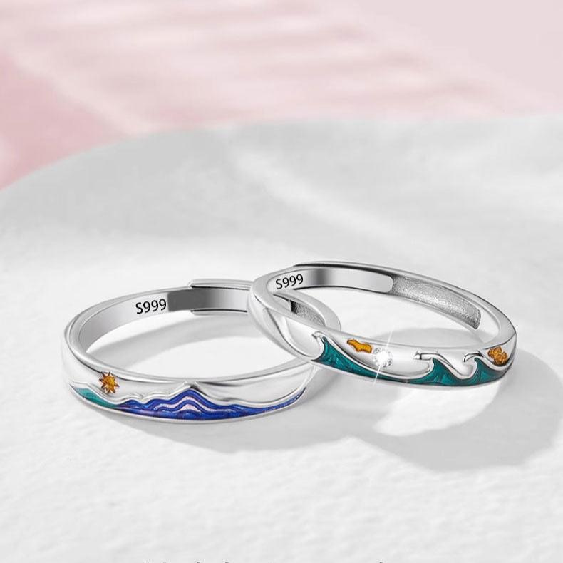 Mountain and Sea Love Ring