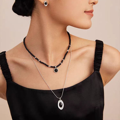 Elegant Black Onyx Pendant Necklace