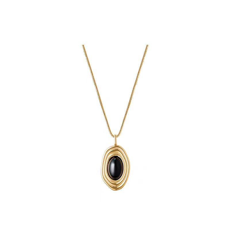 Elegant Black Onyx Pendant Necklace